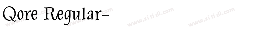 Qore Regular字体转换